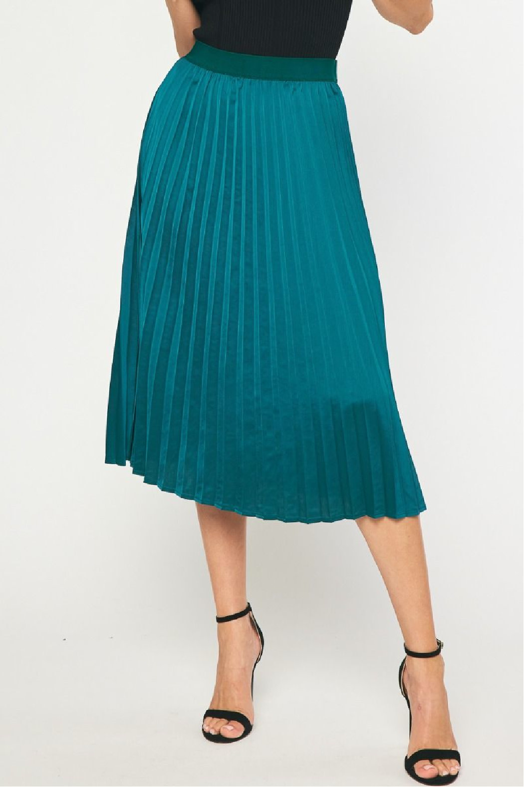 Entro Pleated Midi Skirt