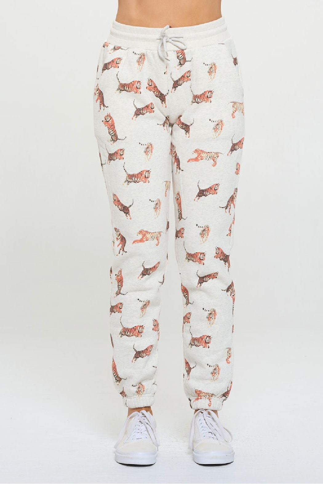 国内未入荷 STARTEXCEEDEND - Distressed Tiger Stripe Sweatpan Tiger sweatpants - Trend Boutique