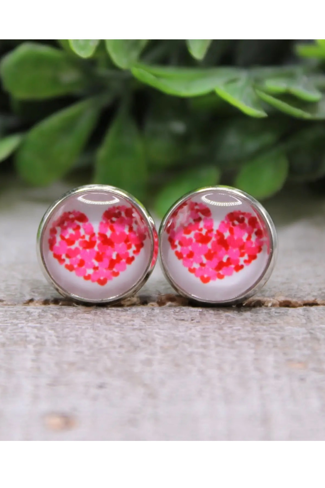 Trend Boutique Hearts in Heart stud earrings