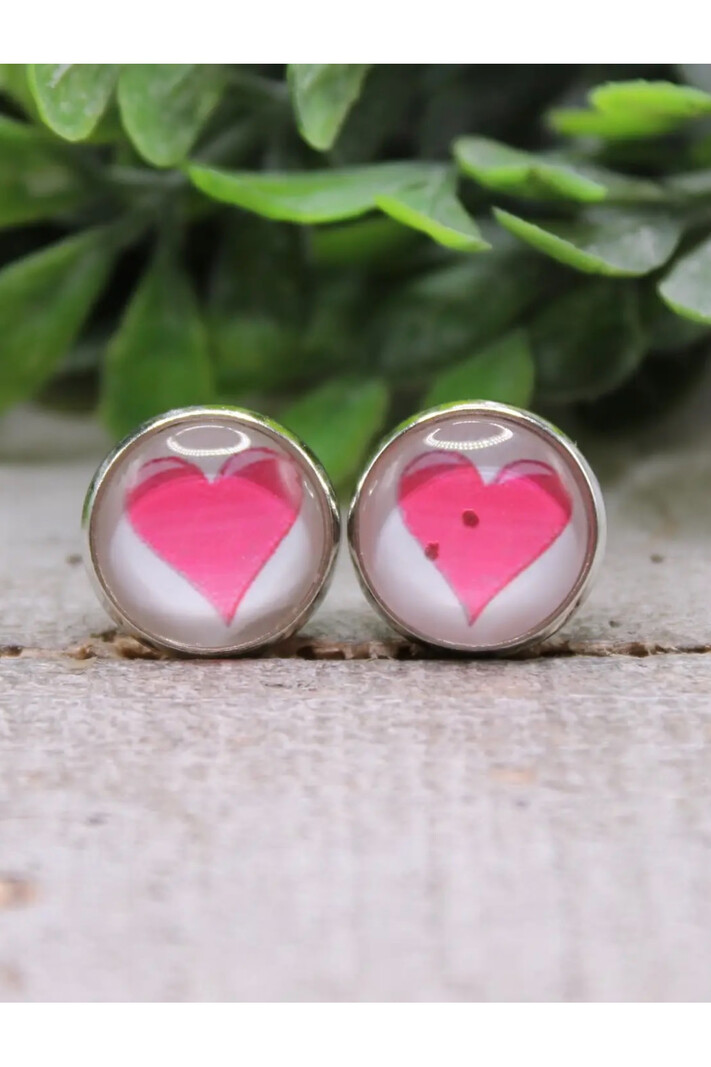 Trend Boutique Heart bubble stud earrings