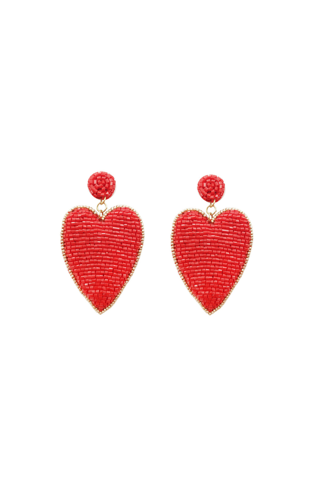 Trend Boutique Beaded heart earrings