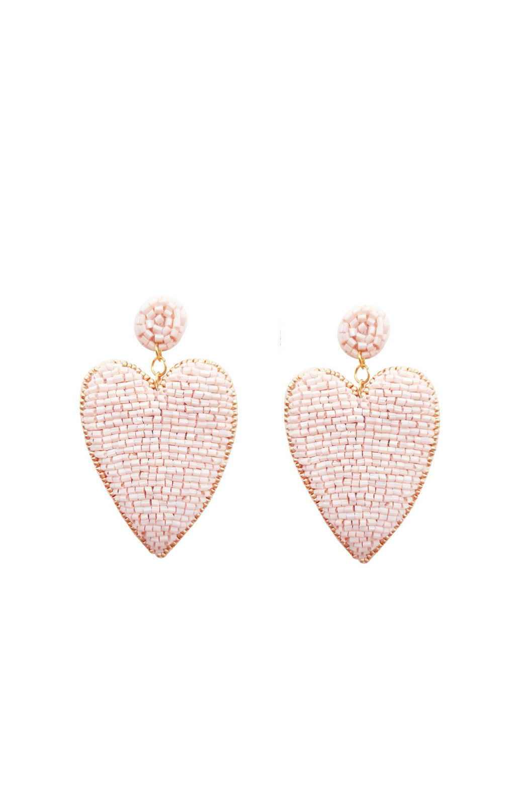 Trend Boutique Beaded heart earrings