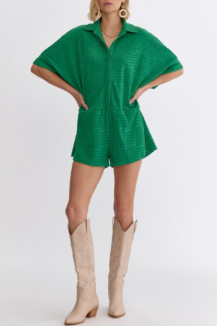 Entro Textured Terry Romper