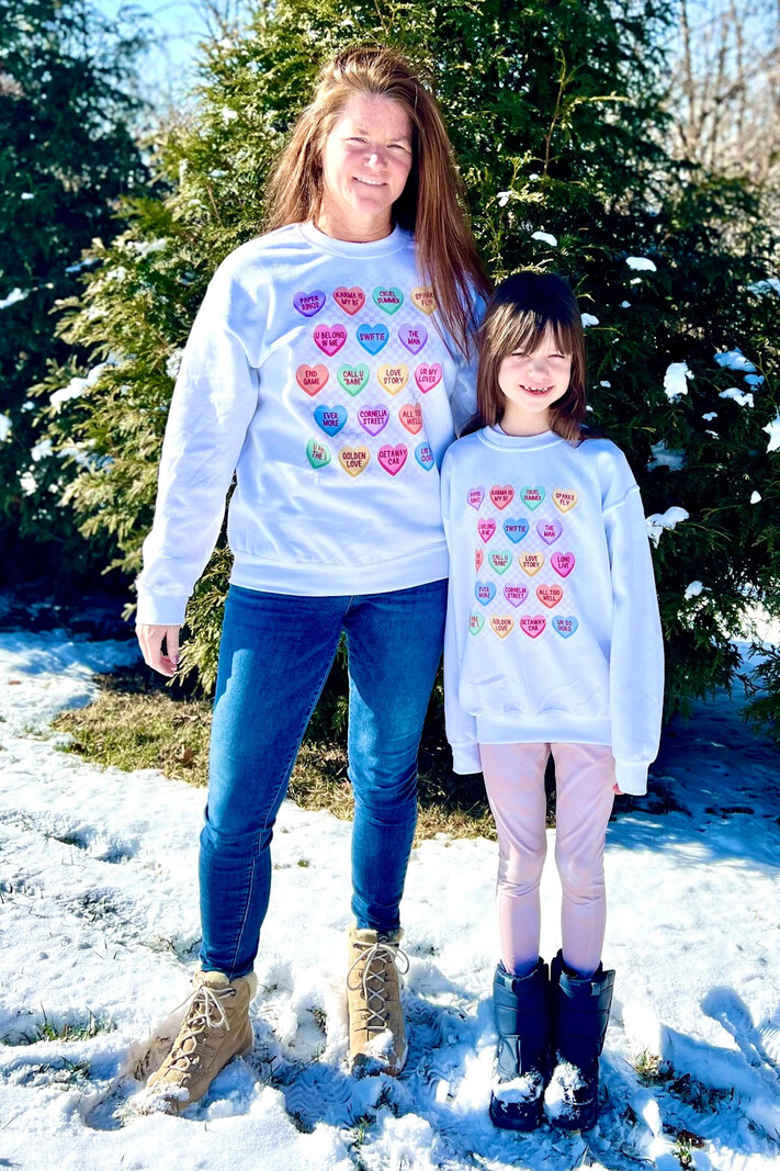 Gildan Adult Candy Heart Sweatshirt