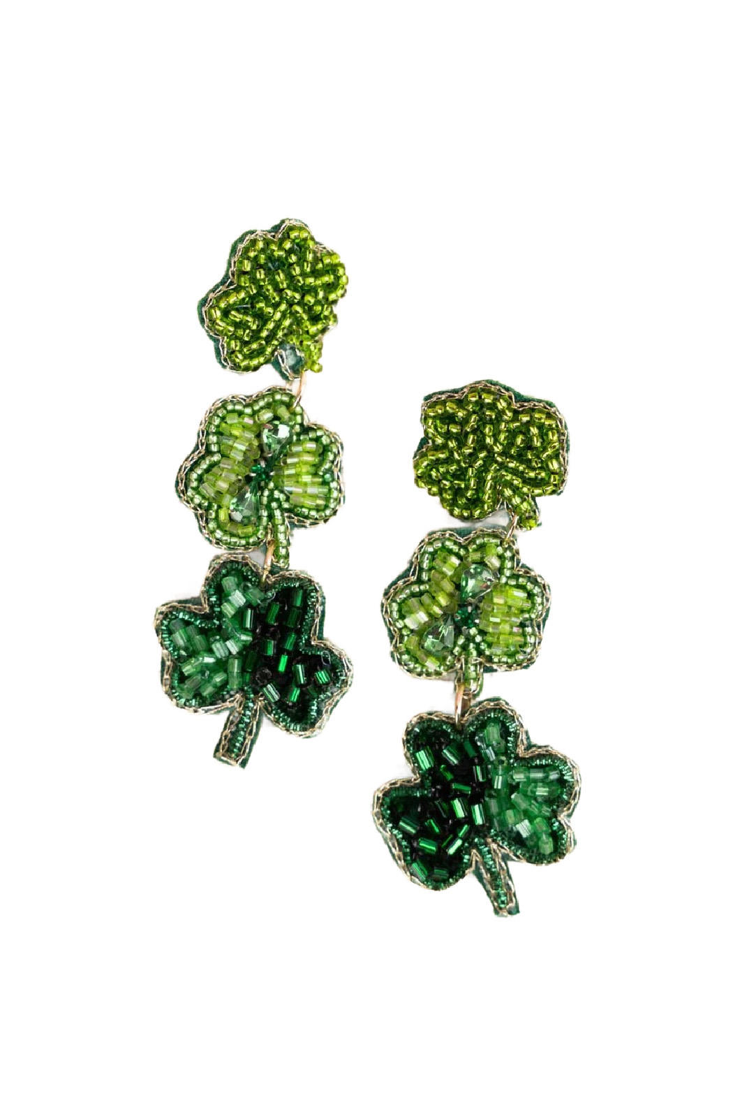 Viola Tiered Clover Earrings