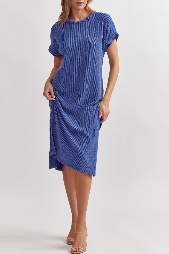 Entro Ribbed Midi Dress