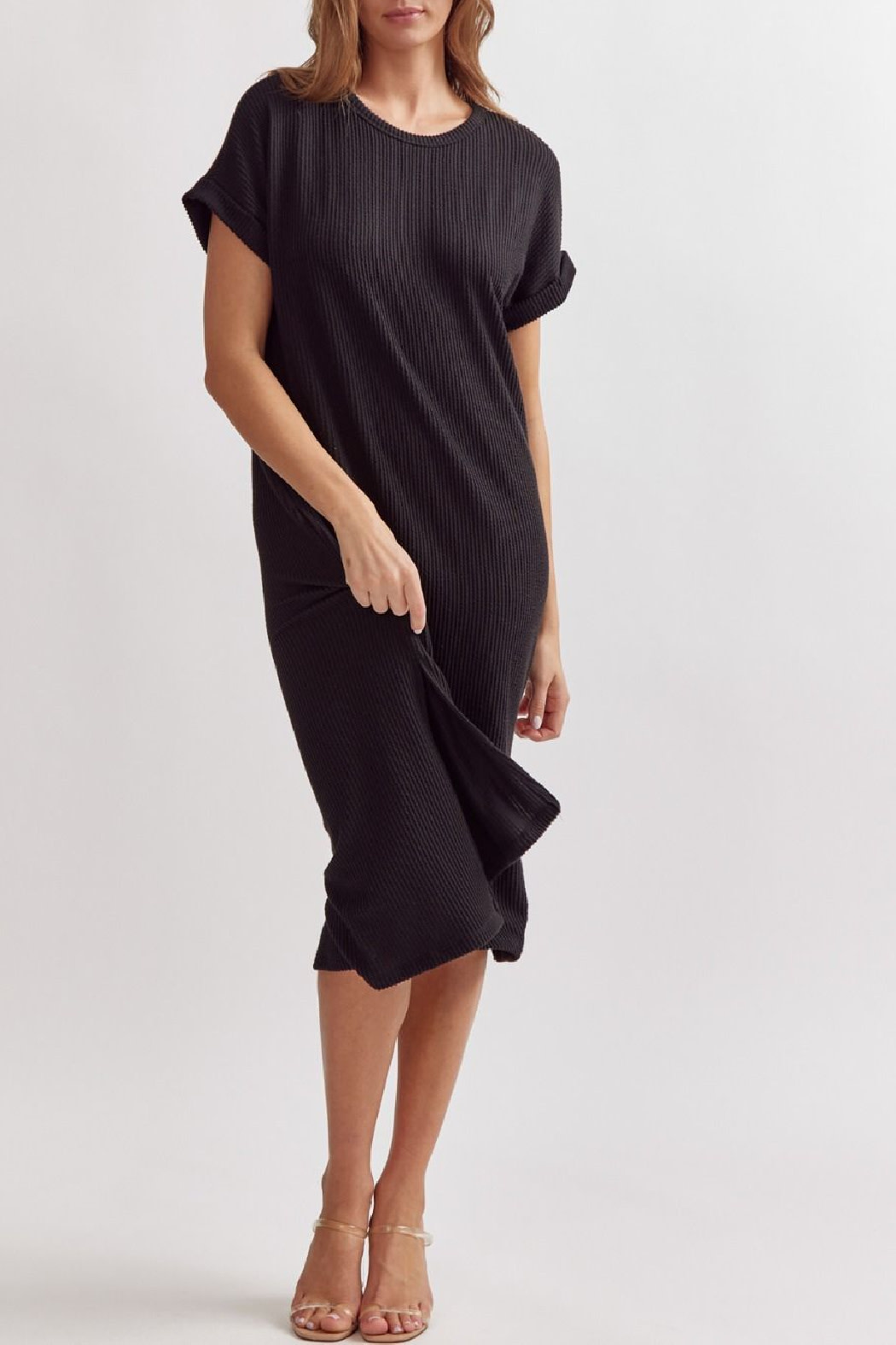 Entro Ribbed Midi Dress