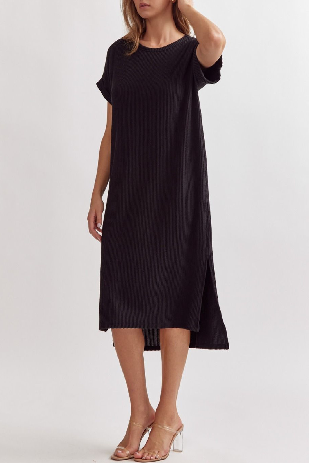 Entro Ribbed Midi Dress