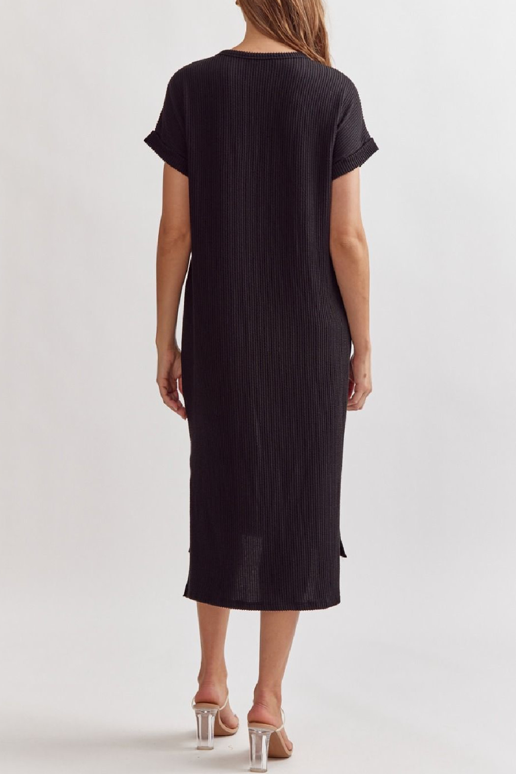 Entro Ribbed Midi Dress