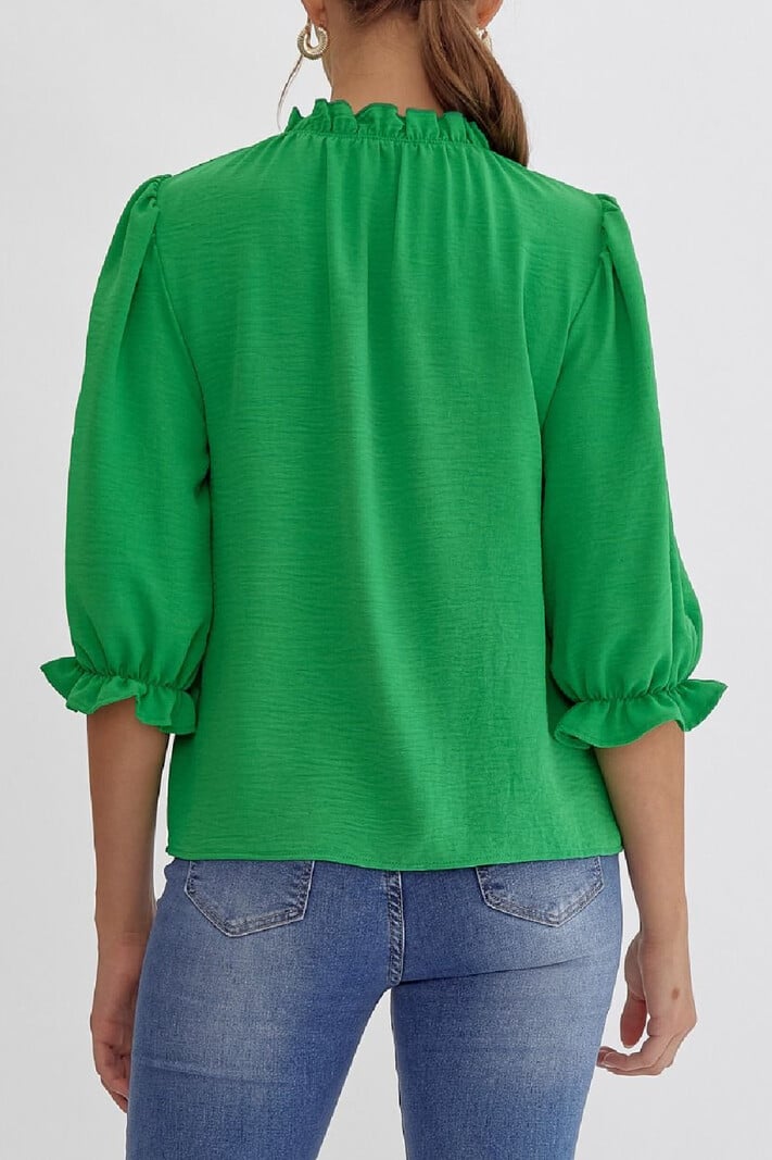 Entro Solid Mock Neck Top