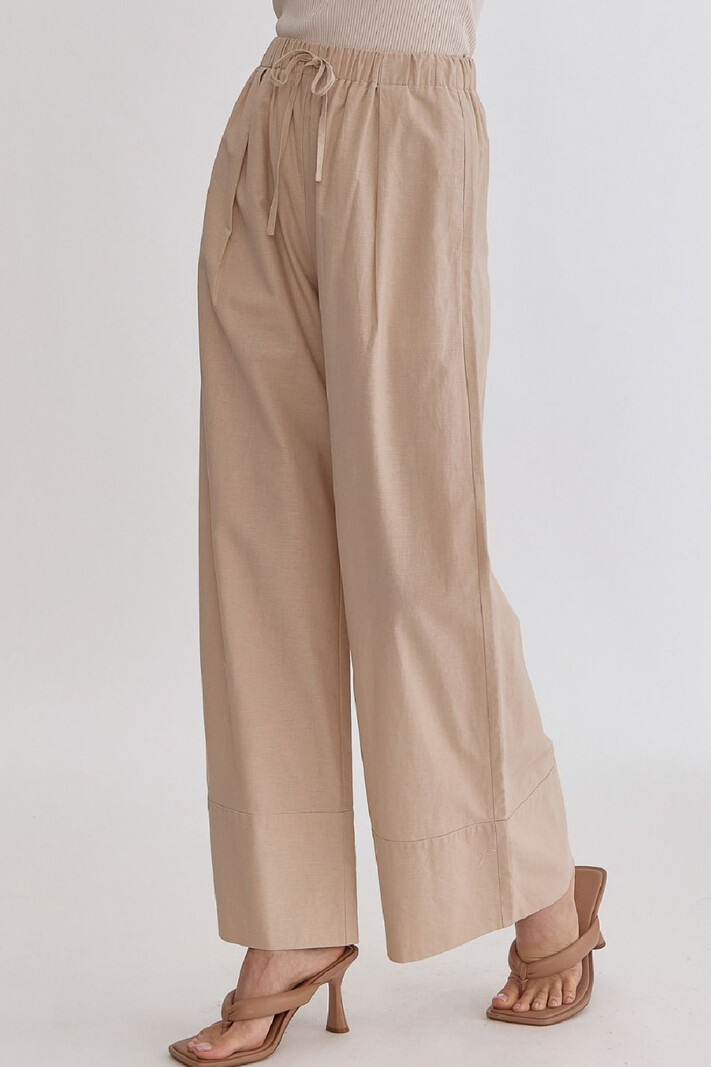 Entro WideLeg Drawstring Waist Pants