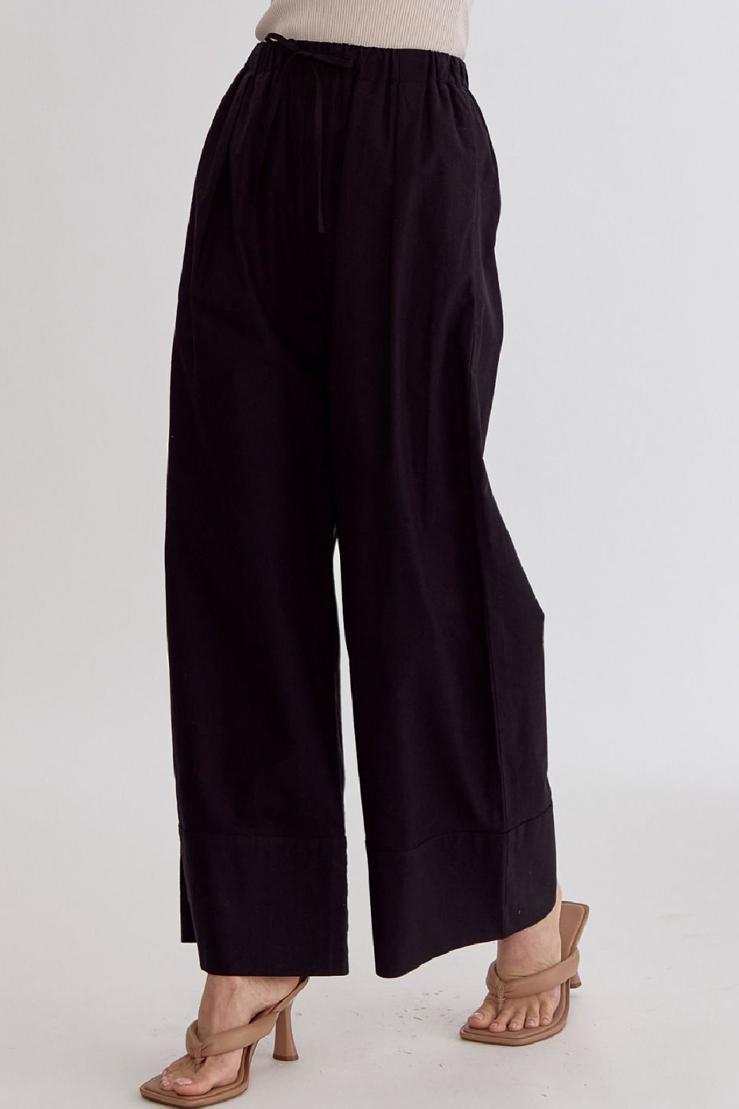 Entro WideLeg Drawstring Waist Pants