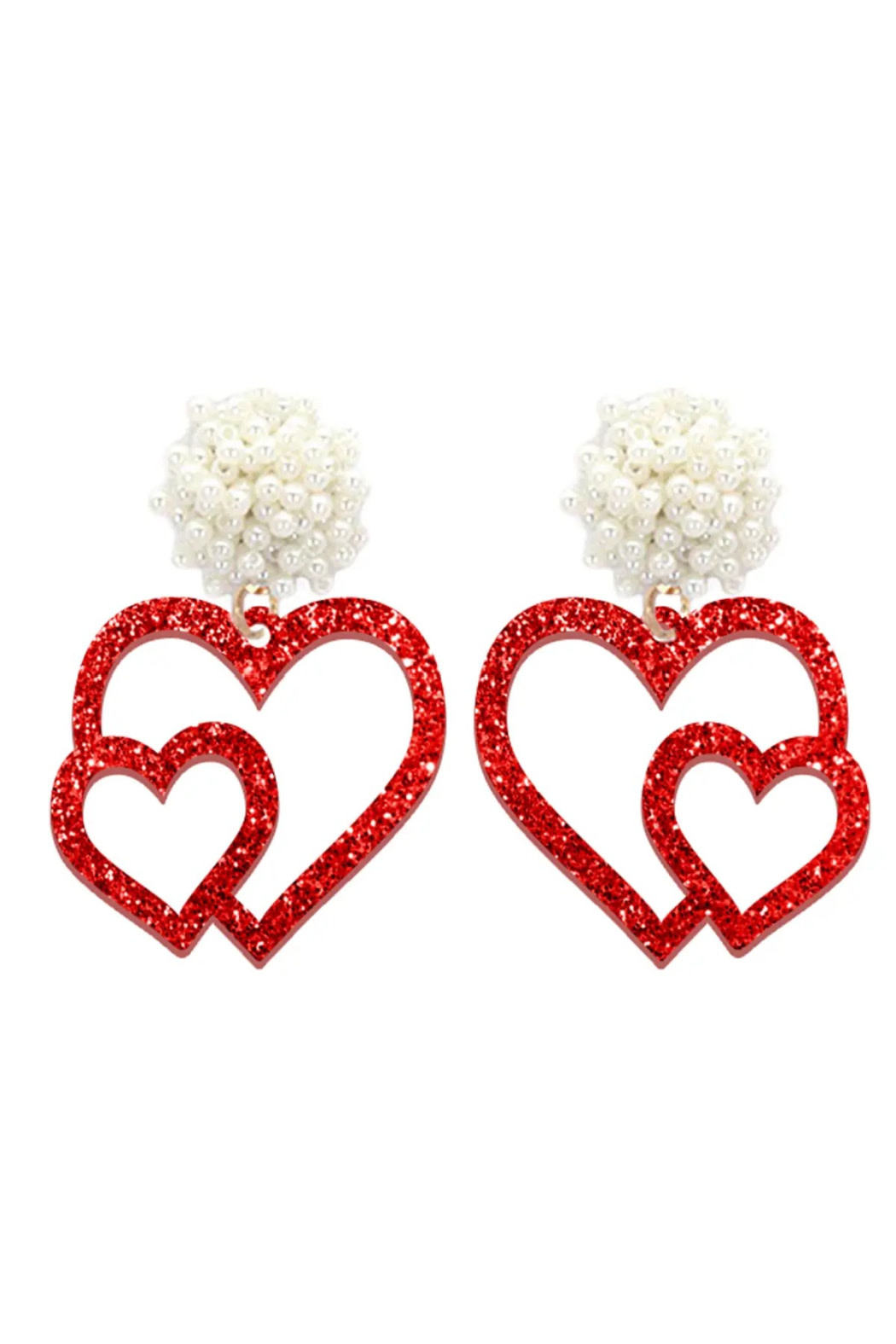 Viv & Lou Double Heart Earrings