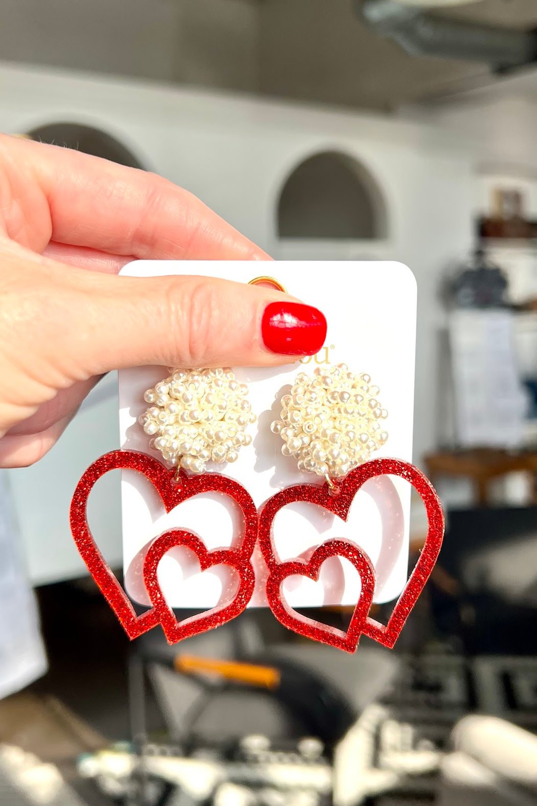 Viv & Lou Double Heart Earrings