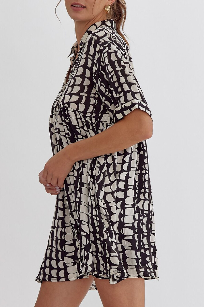 Entro Printed button up dress
