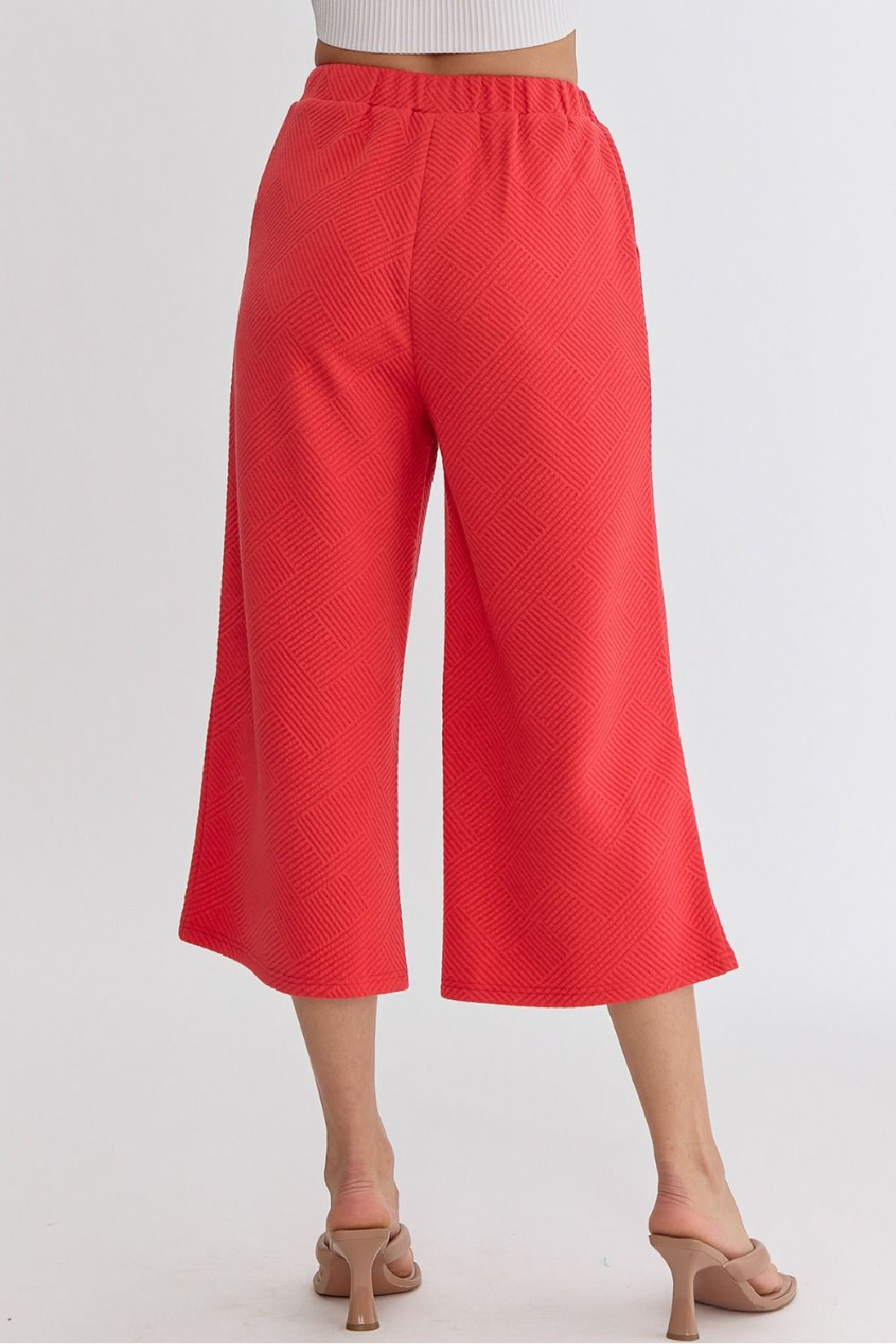 Entro Textured Wide Leg Pants