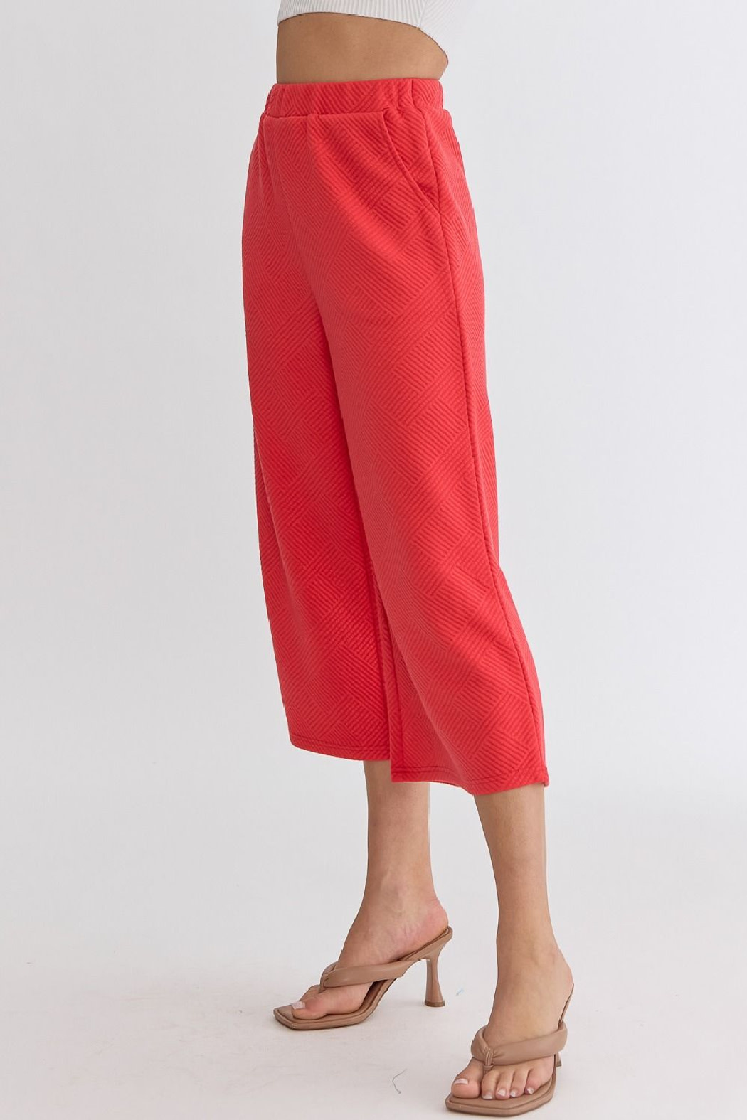 Entro Textured Wide Leg Pants