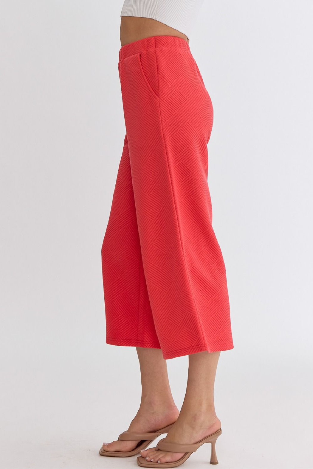 Entro Textured Wide Leg Pants