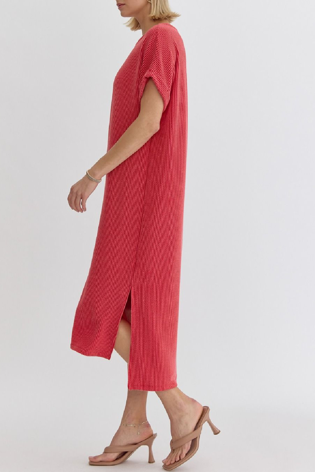 Entro Ribbed Midi Dress