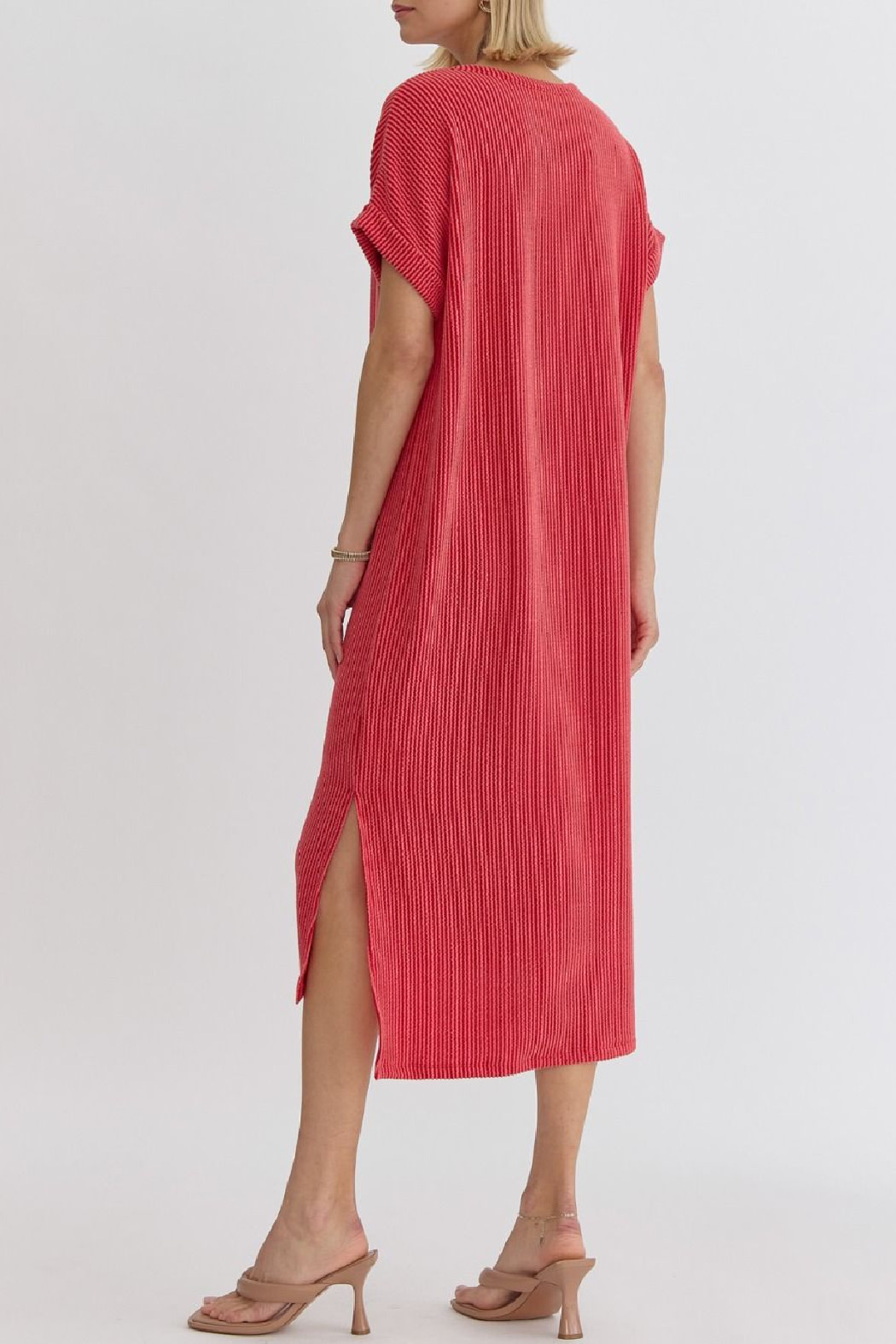 Entro Ribbed Midi Dress