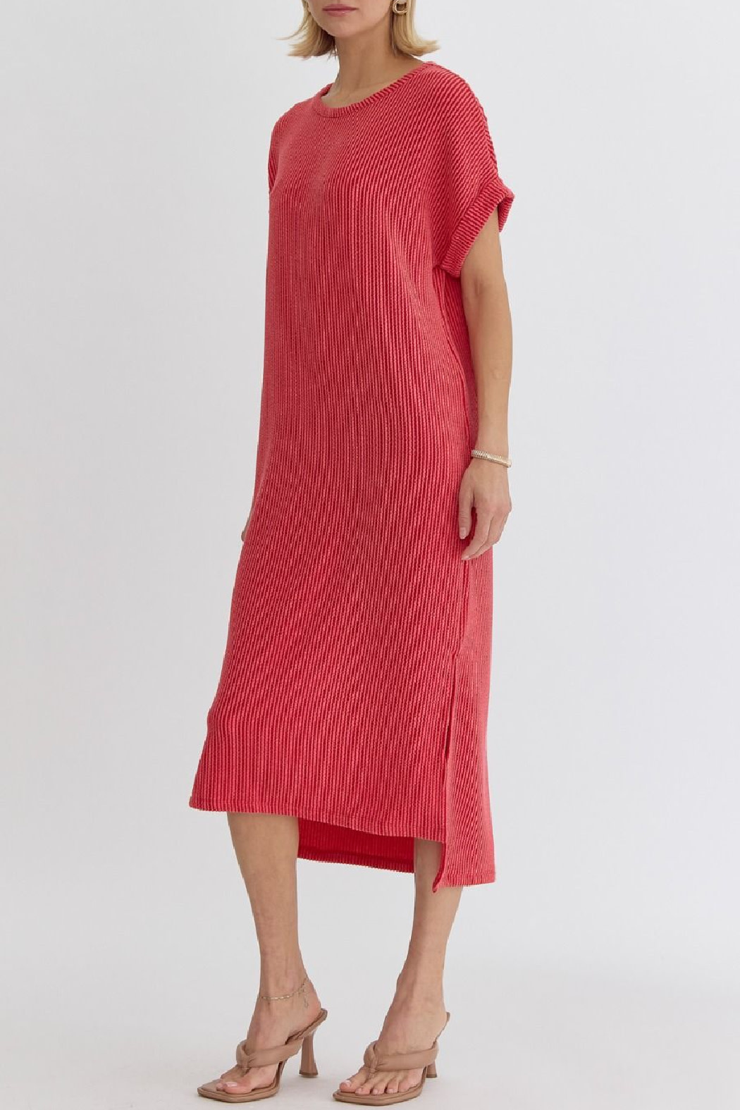 Entro Ribbed Midi Dress