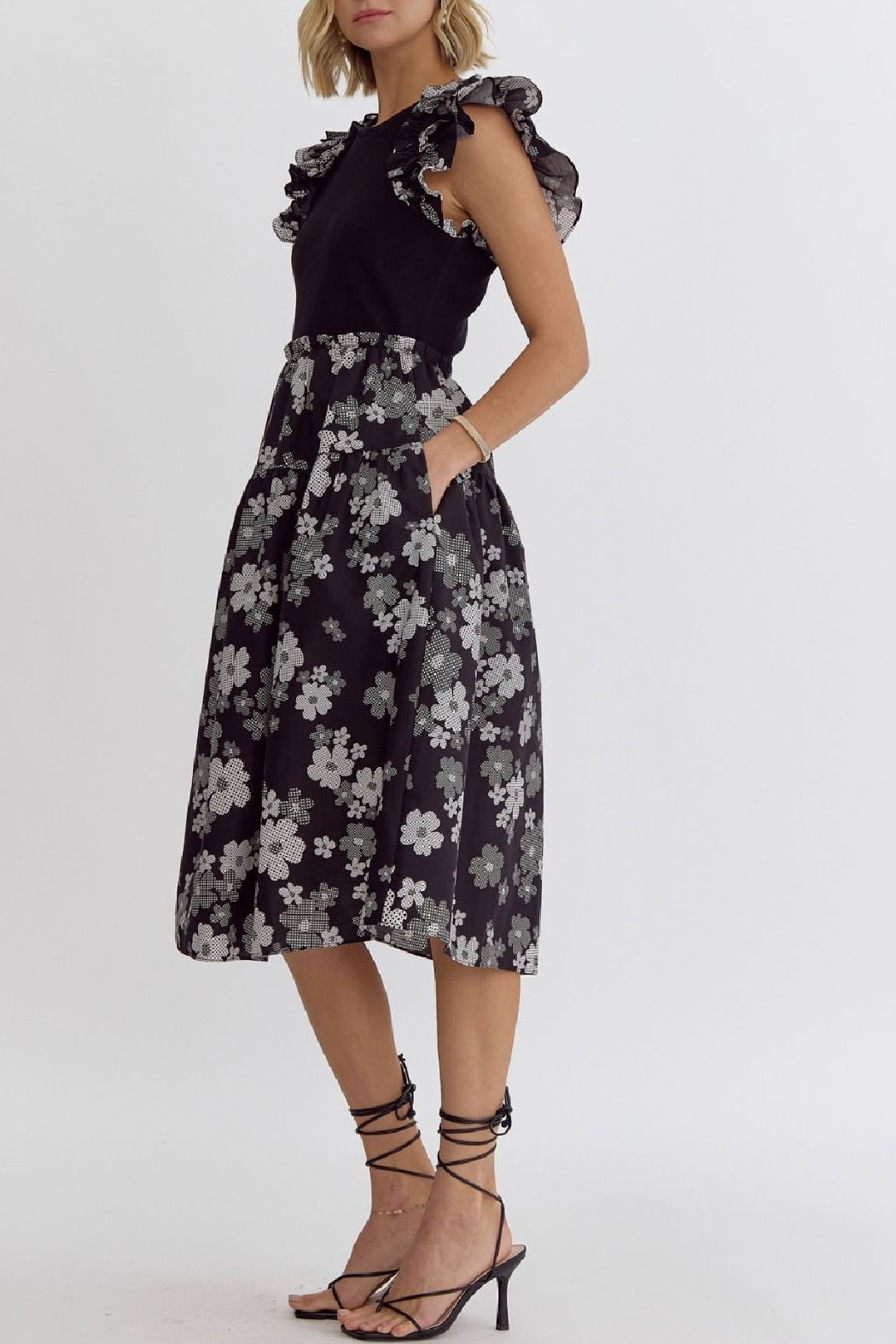 Entro Floral skirt midi