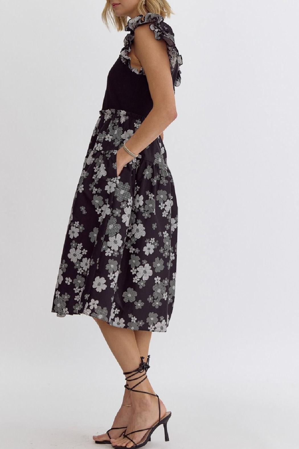 Entro Floral skirt midi