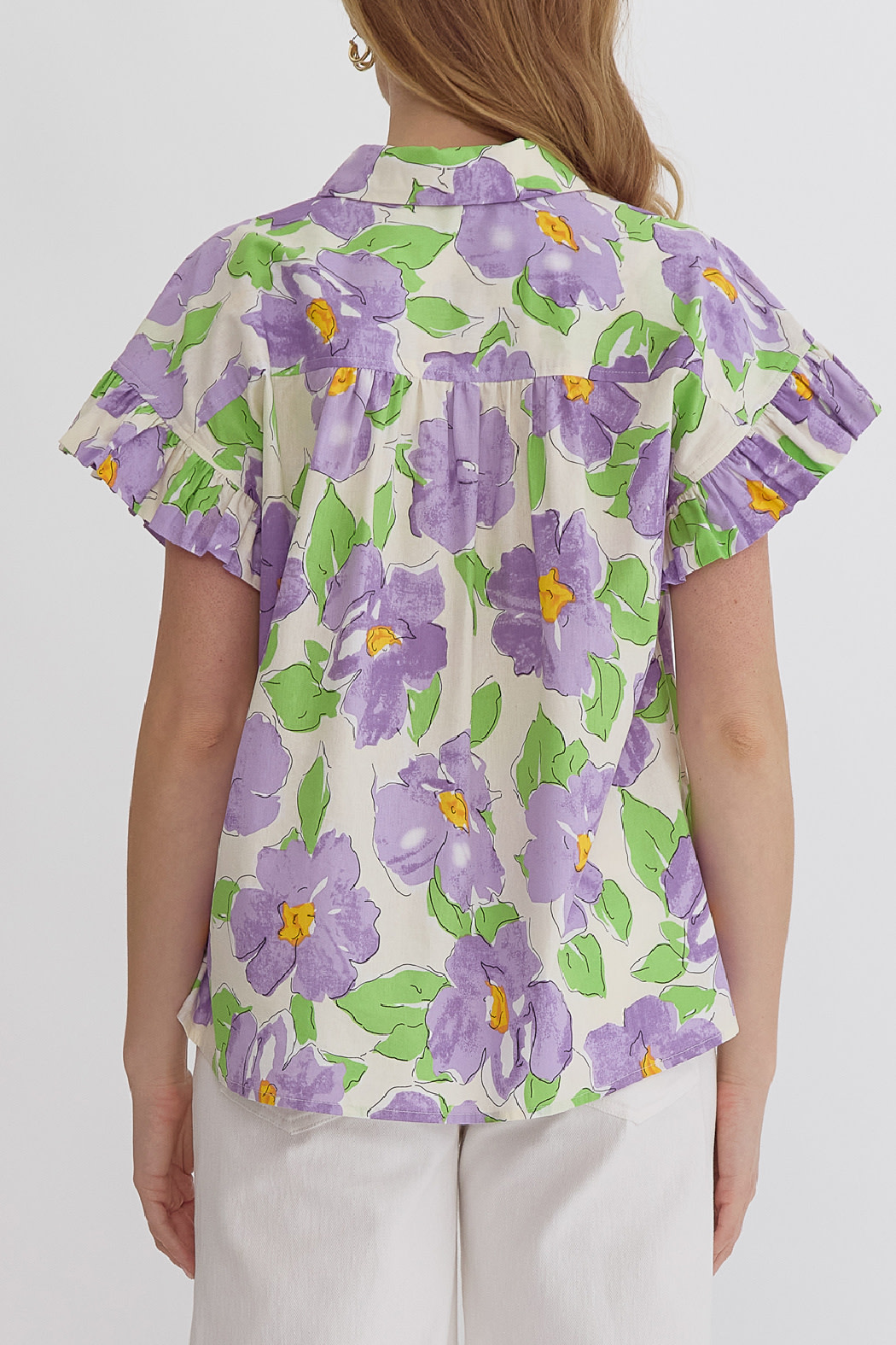 Entro Button up Floral Top