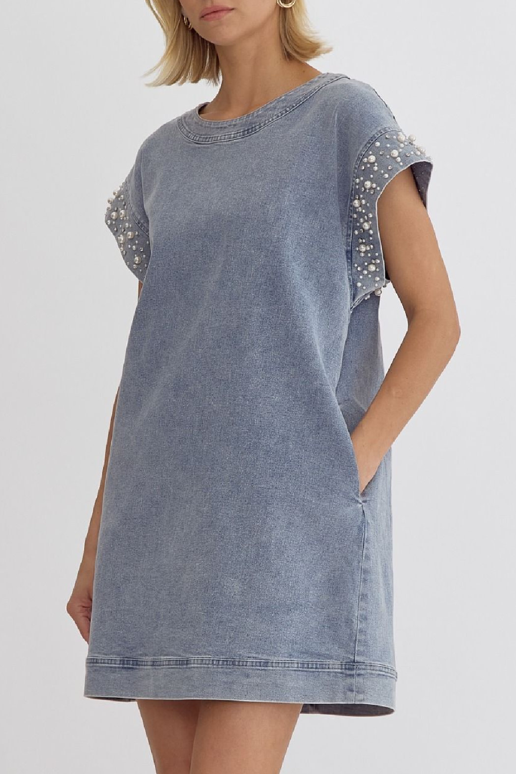 Entro Denim Dress with Cuff Detail