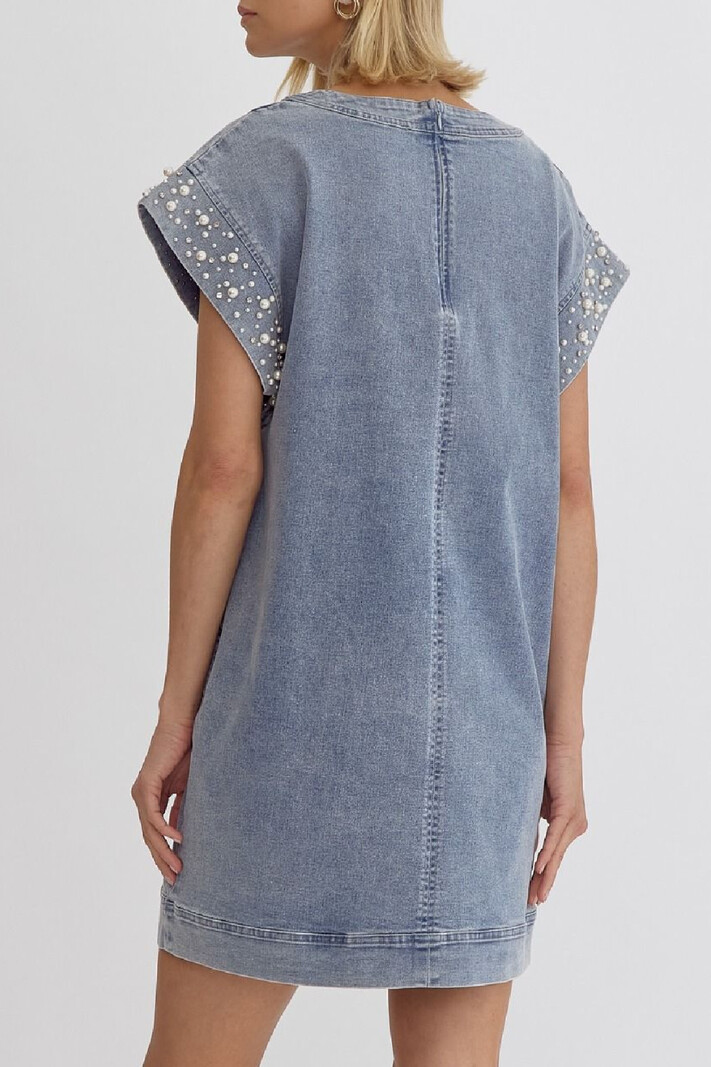 Entro Denim Dress with Cuff Detail