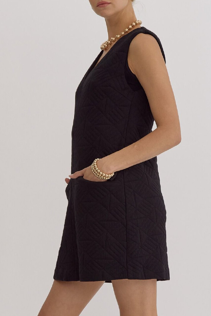 Entro Textured Front Pocket Dress