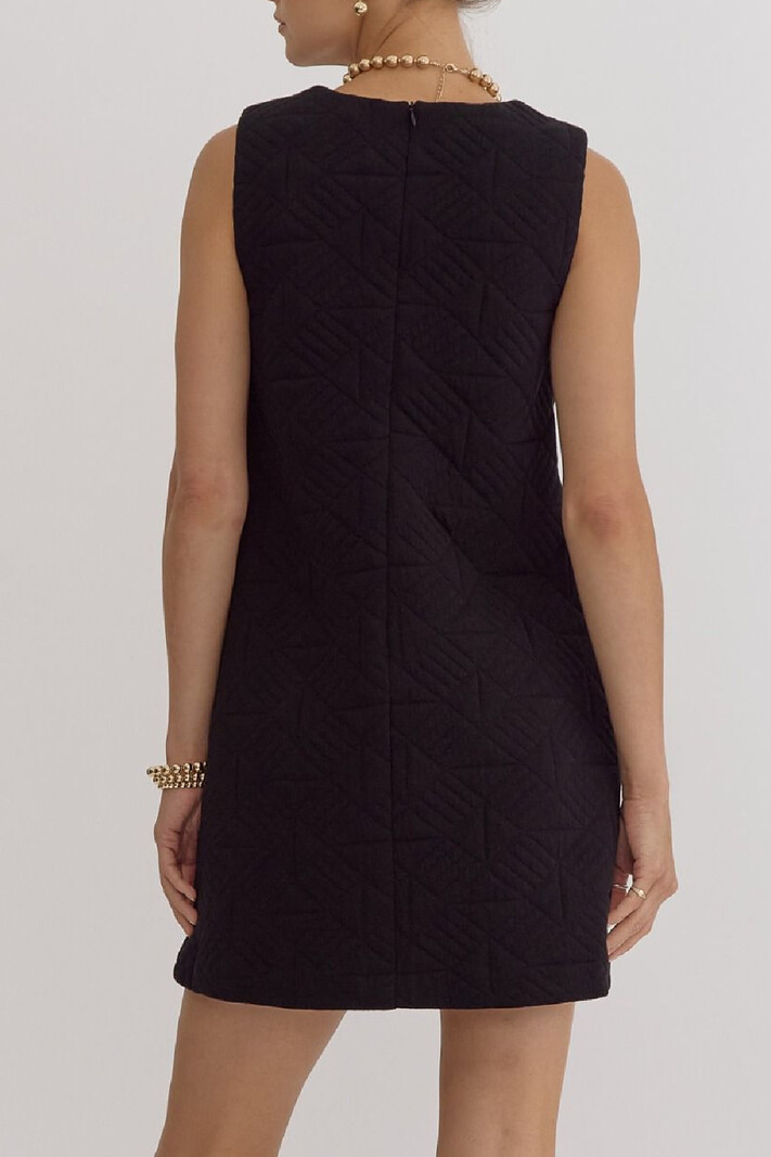 Entro Textured Front Pocket Dress