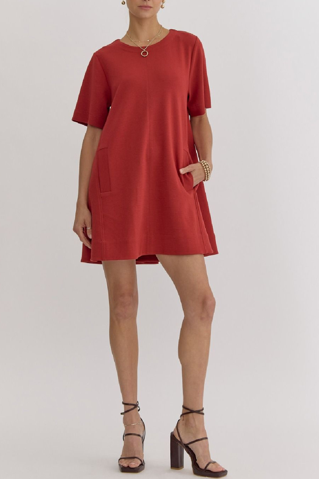 Entro Pleated back dress