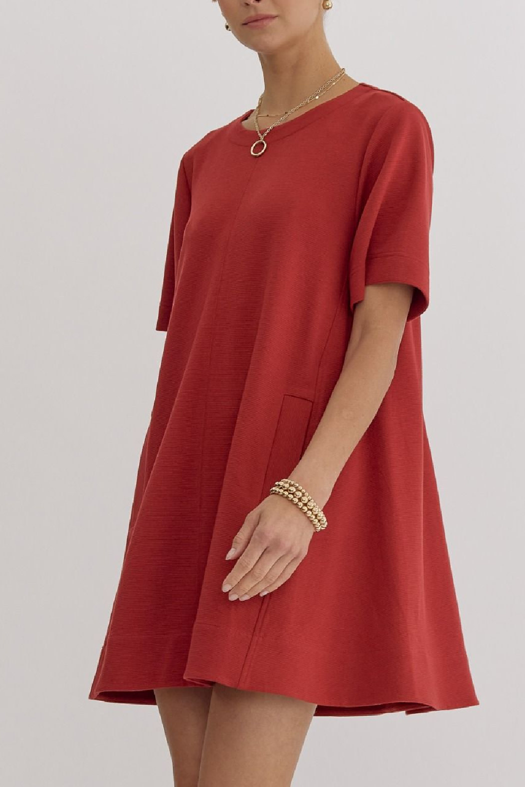 Entro Pleated back dress