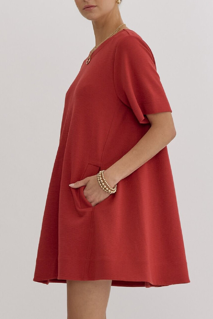 Entro Pleated back dress