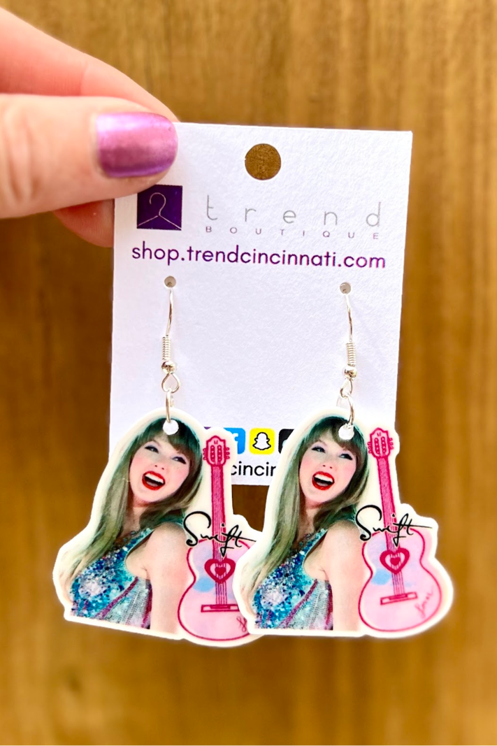 Trend Boutique Swiftie guitar dangle earrings