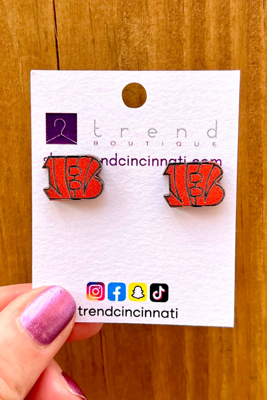 Trend Boutique B Stud Earrings