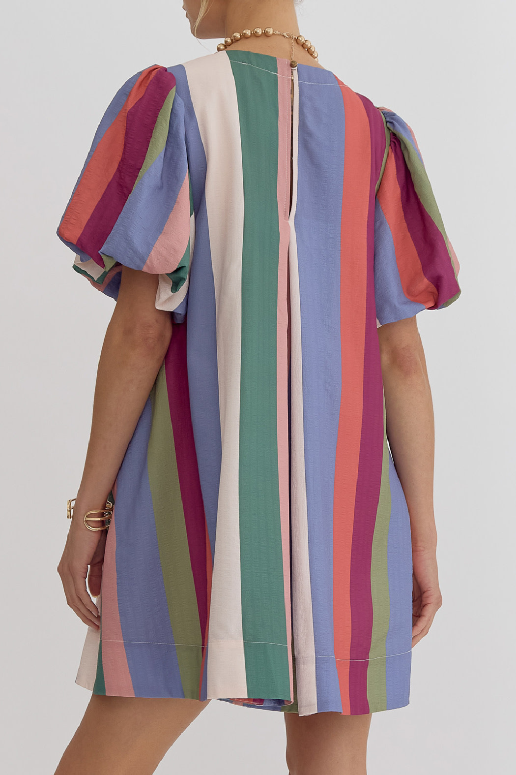 Entro Striped Fall Dress