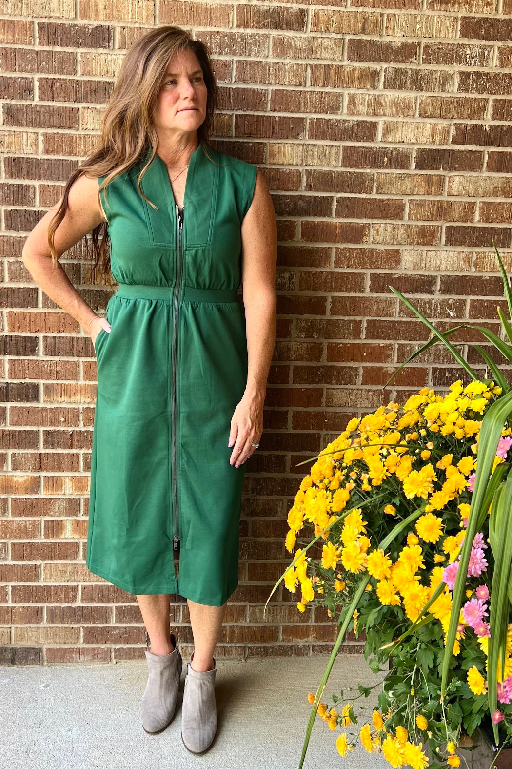 Entro Zipper Front Dress