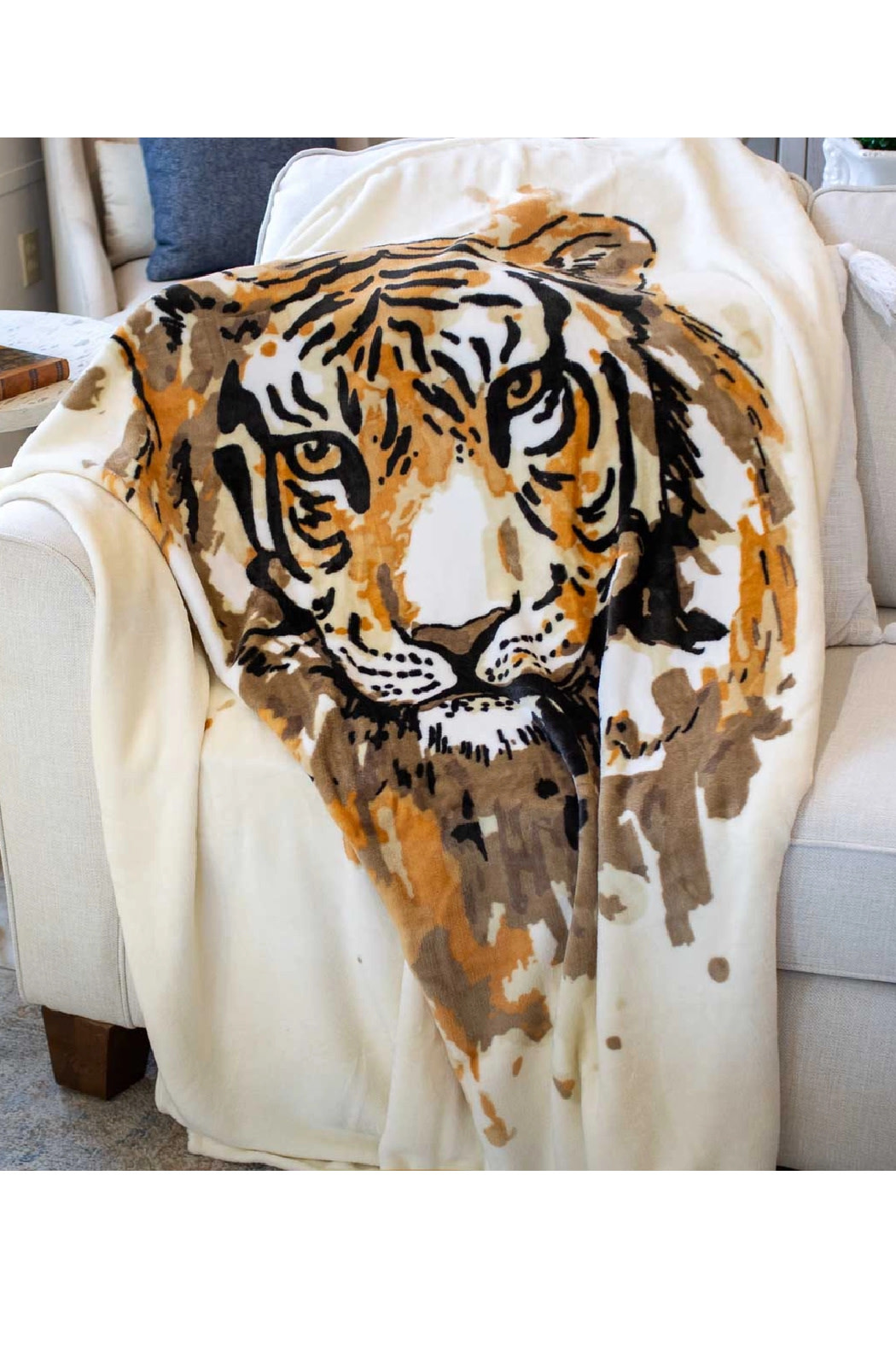 The Royal Standard Tiger Face Blanket Throw