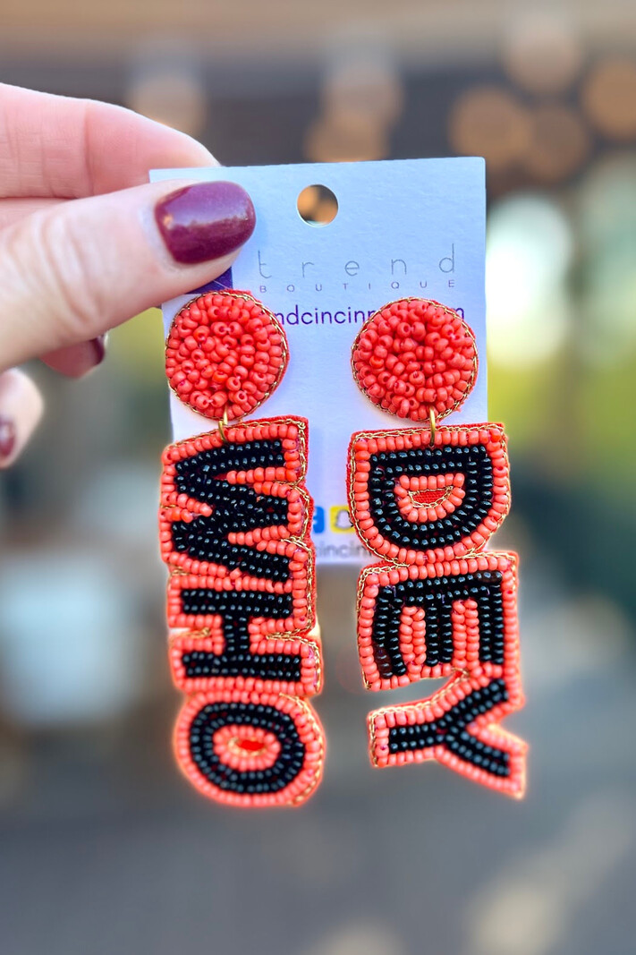 Trend Boutique Who Dey Beaded Earrings