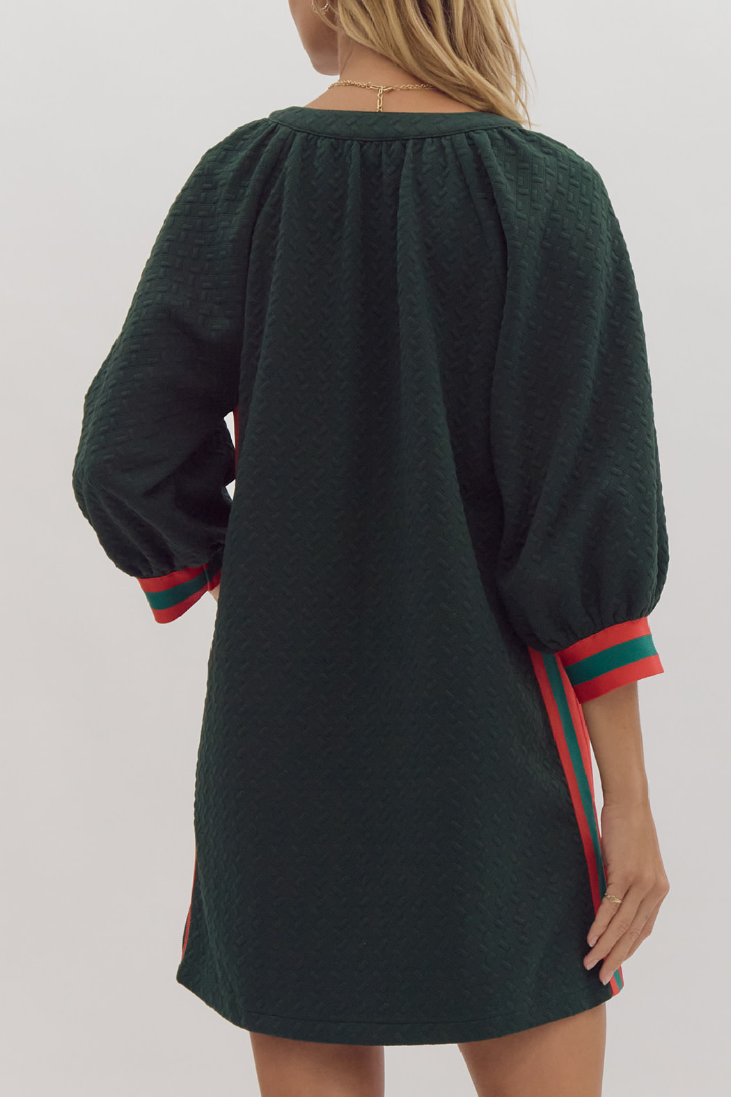 Entro Embossed Side Zip Dress