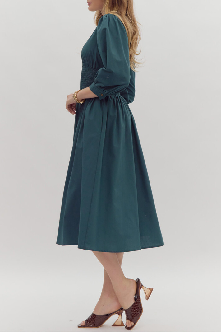 Entro Solid Zip Front Midi