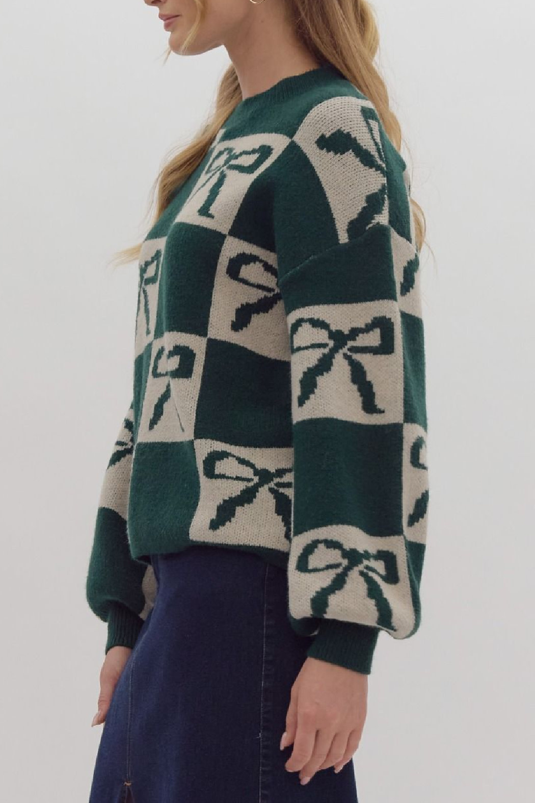 Entro Bow Print Sweater