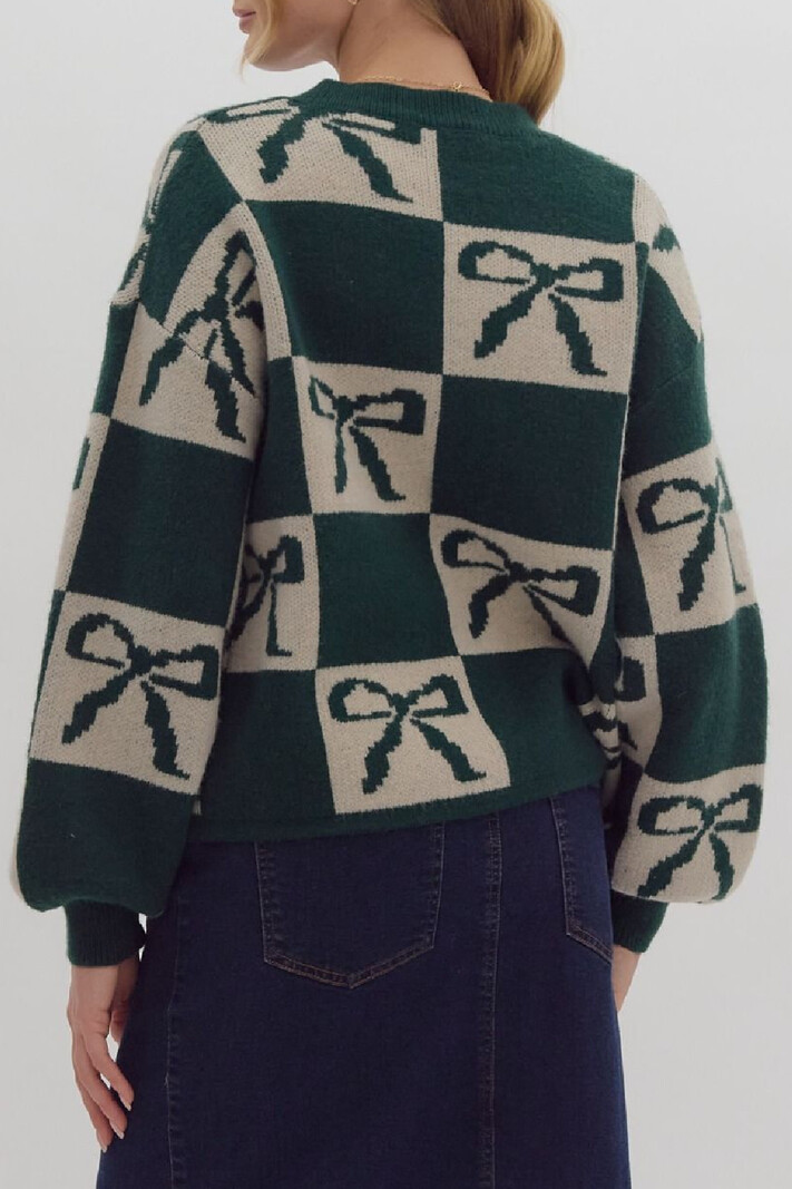 Entro Bow Print Sweater