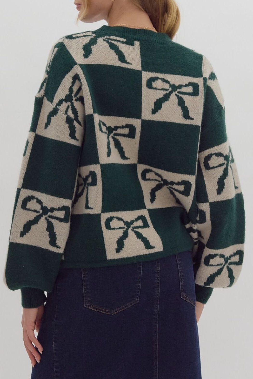Entro Bow Print Sweater