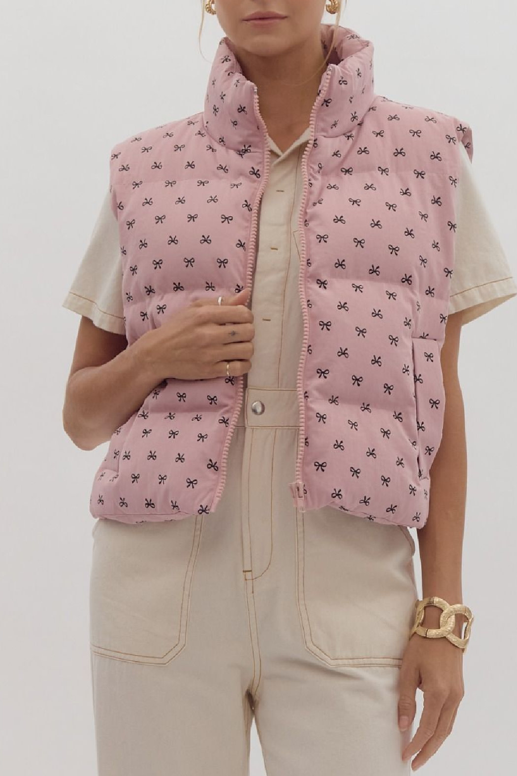 Entro Bow Print Vest