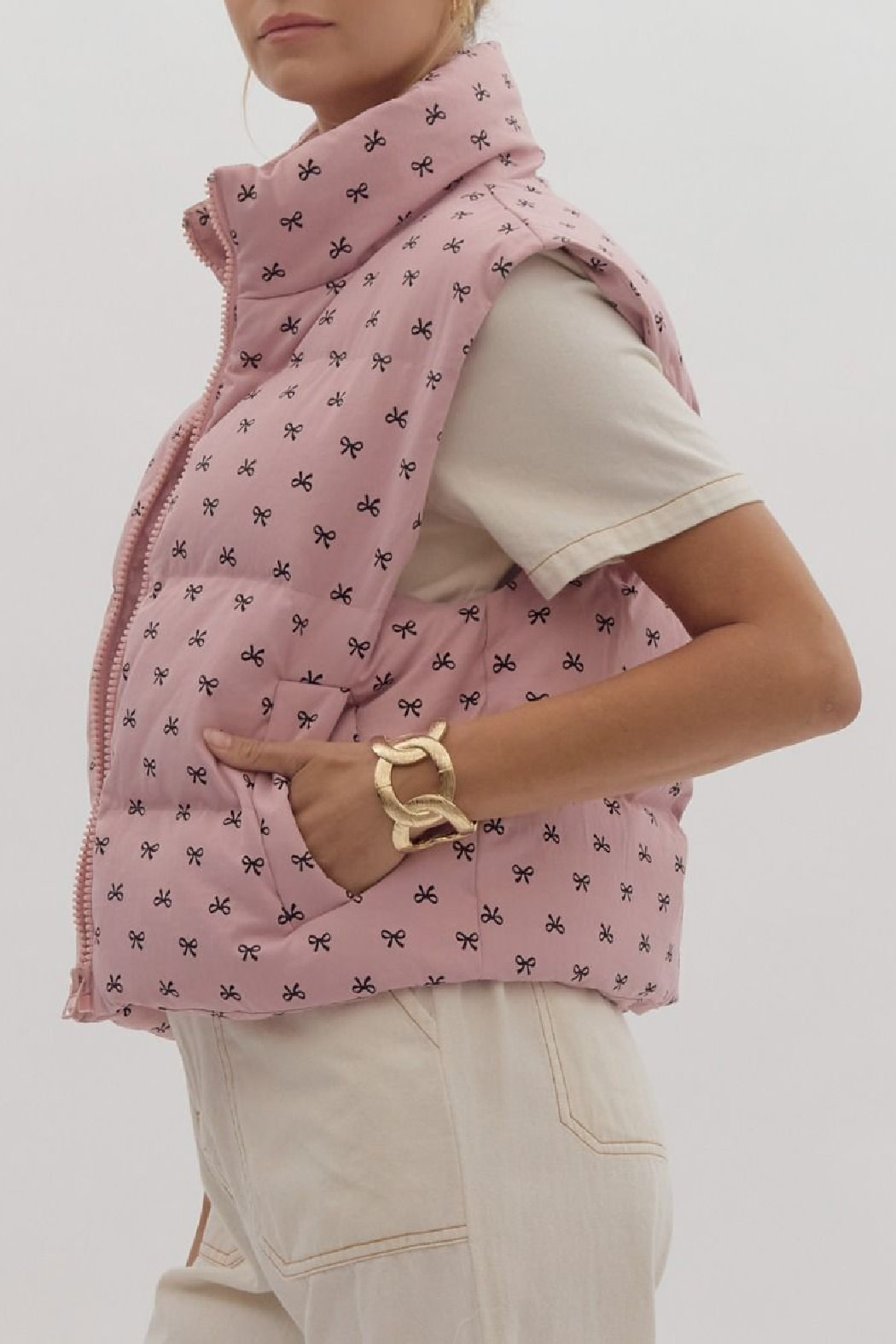 Entro Bow Print Vest