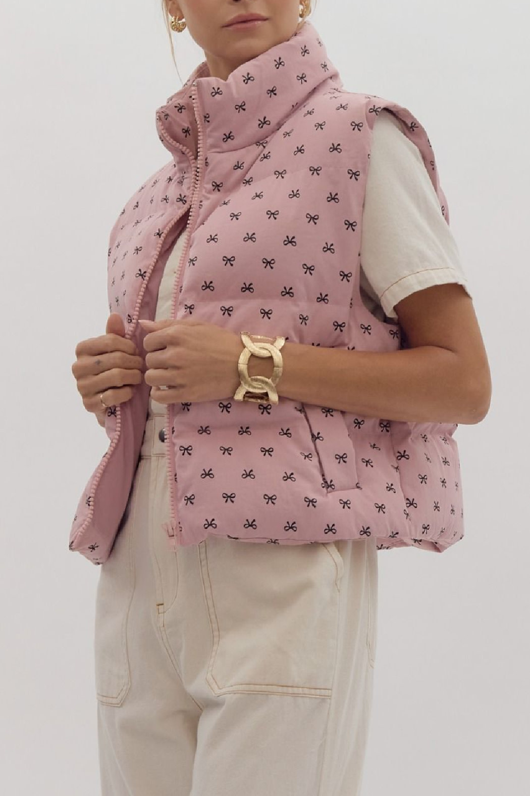 Entro Bow Print Vest