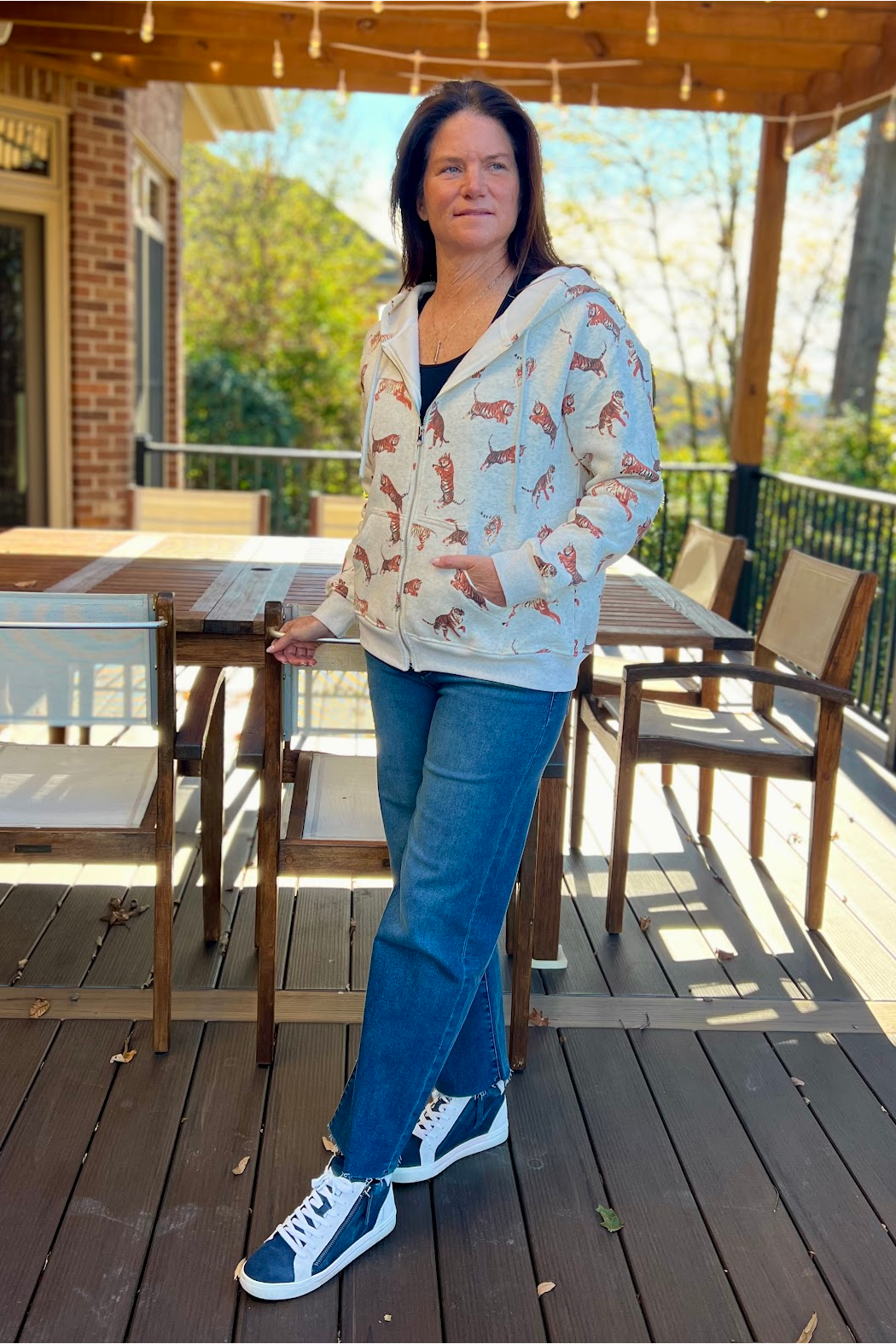 SM Wardrobe Tiger Zip Up Hoodie